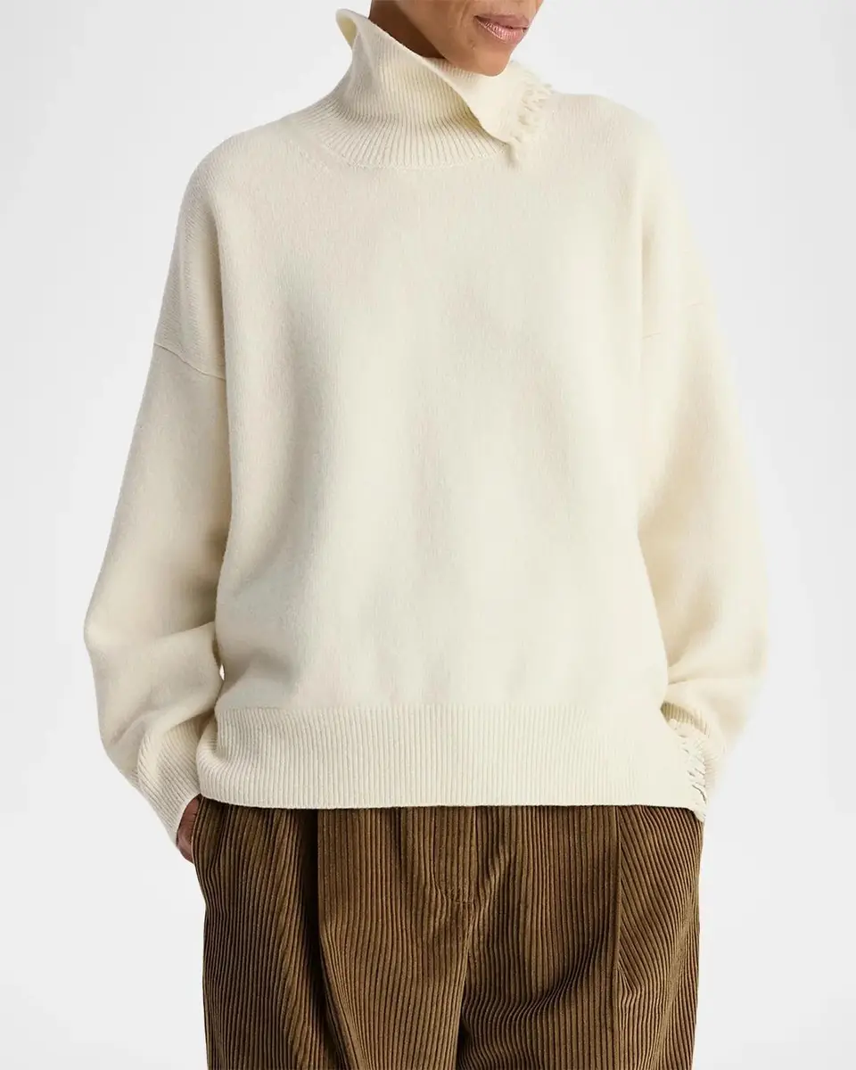 RÓHE Turtleneck Fringe-Trim Sweater | Thumbnail 4 RÓHE Turtleneck Fringe-Trim Sweater | Thumbnail 4