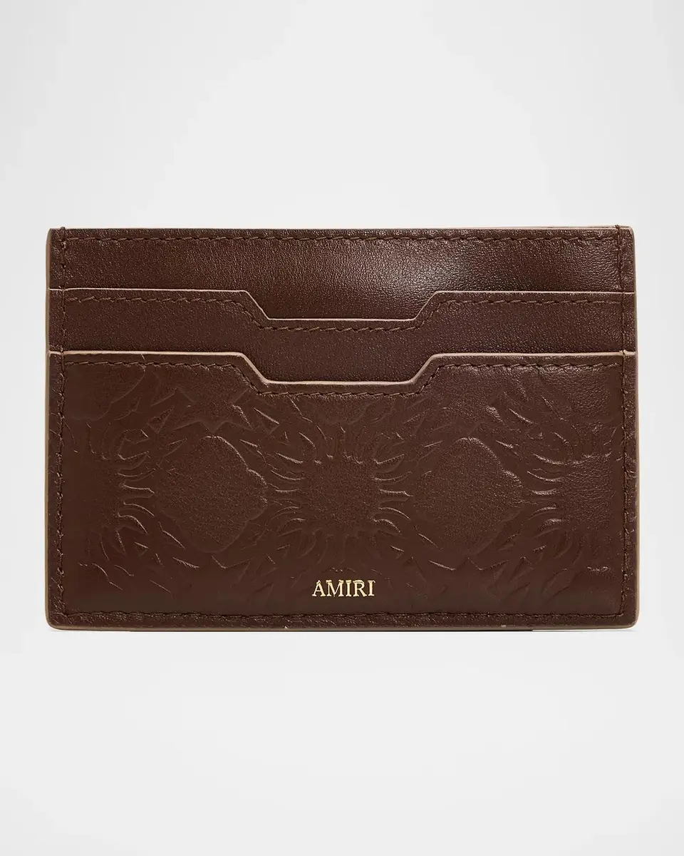 AMIRI Men's MA Quad Leather Card Holder | Thumbnail 4 AMIRI Men's MA Quad Leather Card Holder | Thumbnail 4