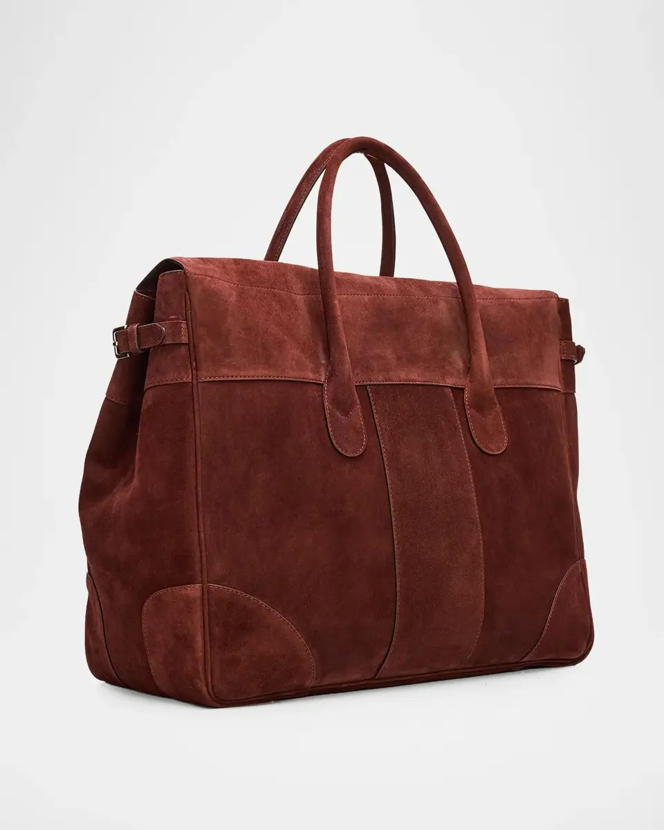 Brunello Cucinelli Men's Boston Suede Bag | Thumbnail 3
