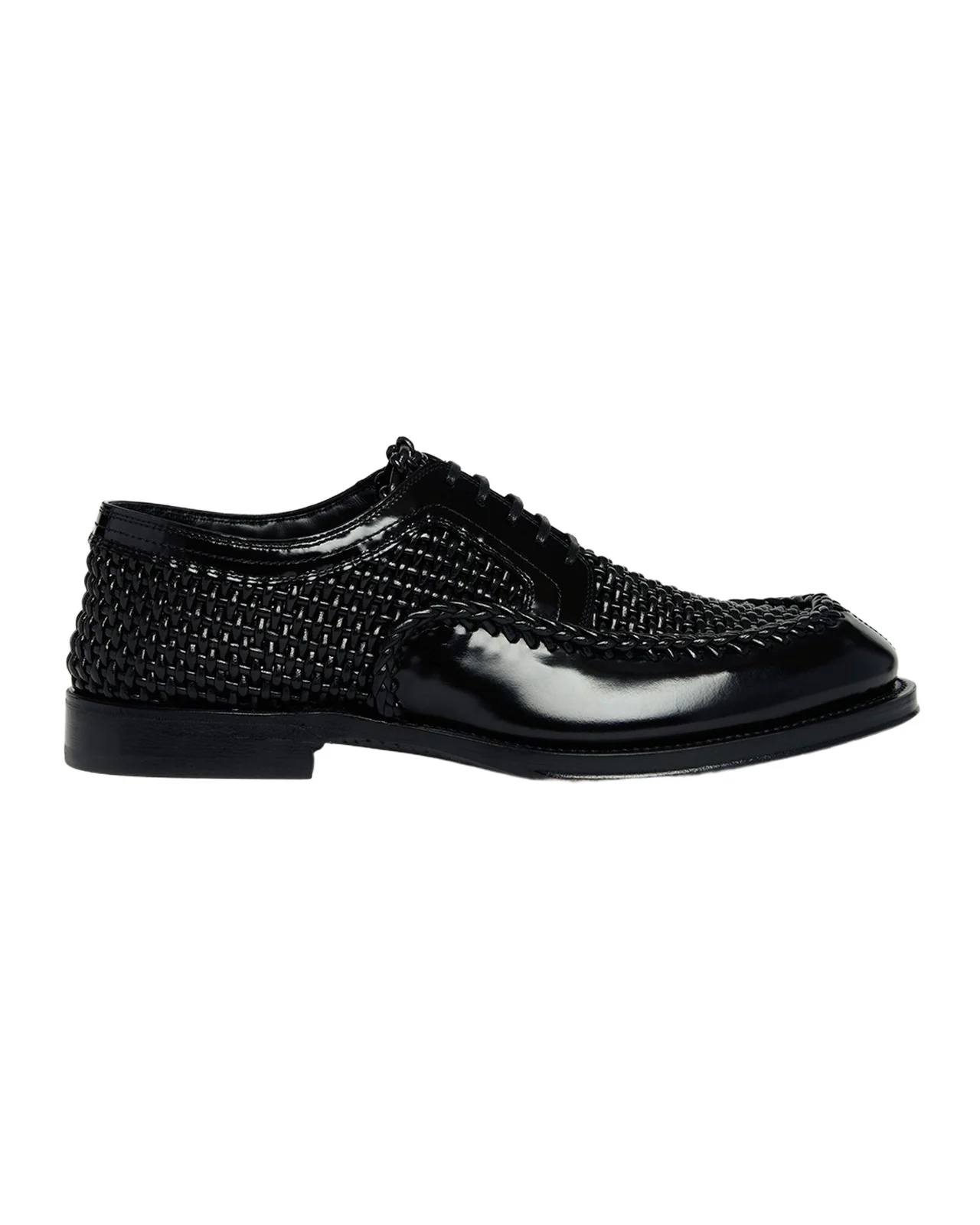 Men's Calfskin Woven Derby Shoes Men's Calfskin Woven Derby Shoes