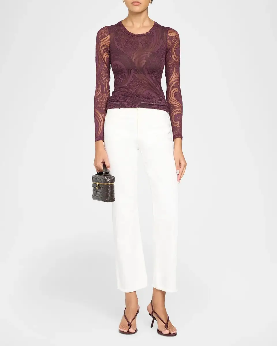 Etro Paisley Mesh Long-Sleeve Top | Thumbnail 2