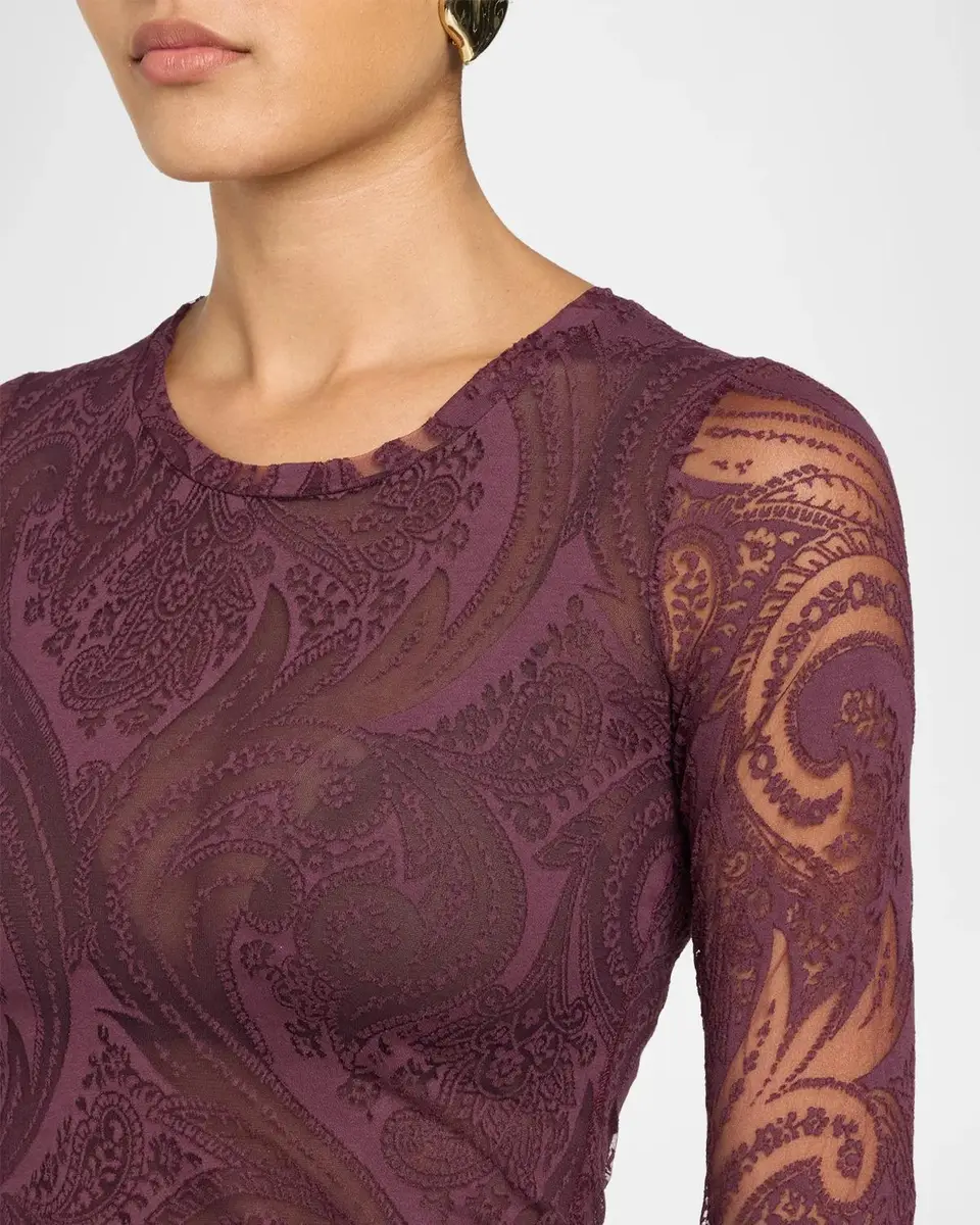 Etro Paisley Mesh Long-Sleeve Top | Thumbnail 5