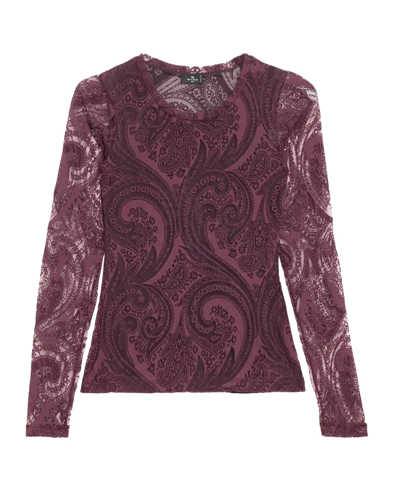 Paisley Mesh Long-Sleeve Top Paisley Mesh Long-Sleeve Top
