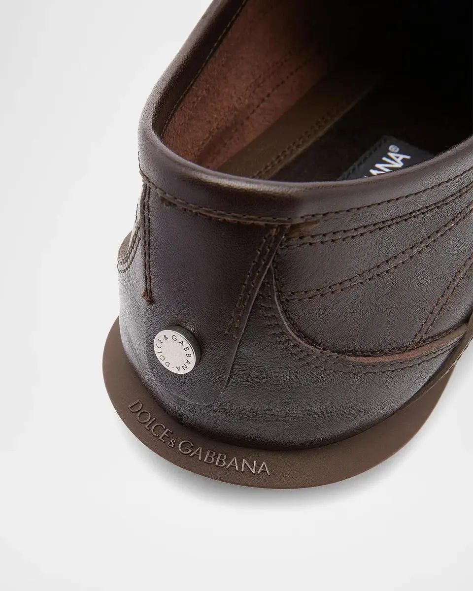 Dolce & Gabbana Men's Lipari Leather T-Toe Low-Top Sneakers | Thumbnail 6 Dolce & Gabbana Men's Lipari Leather T-Toe Low-Top Sneakers | Thumbnail 6