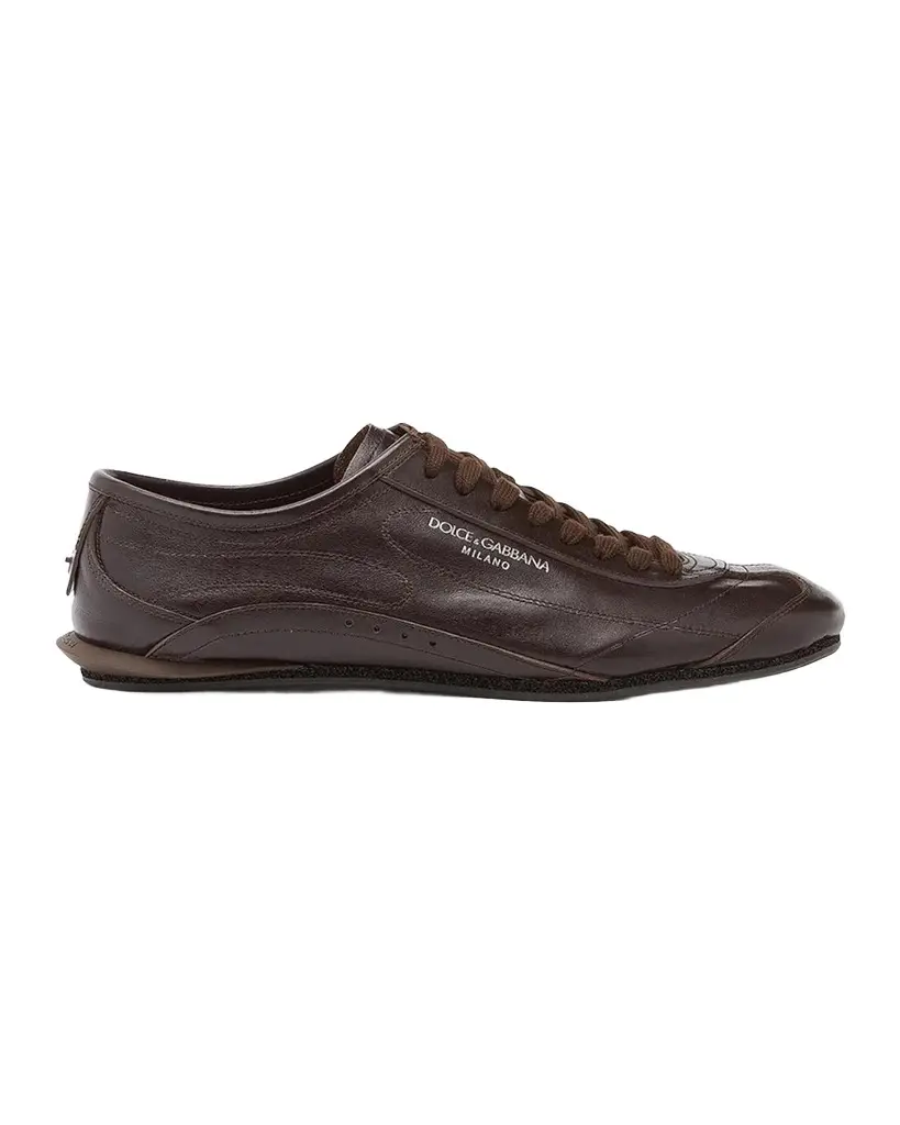 Dolce & Gabbana Men's Lipari Leather T-Toe Low-Top Sneakers