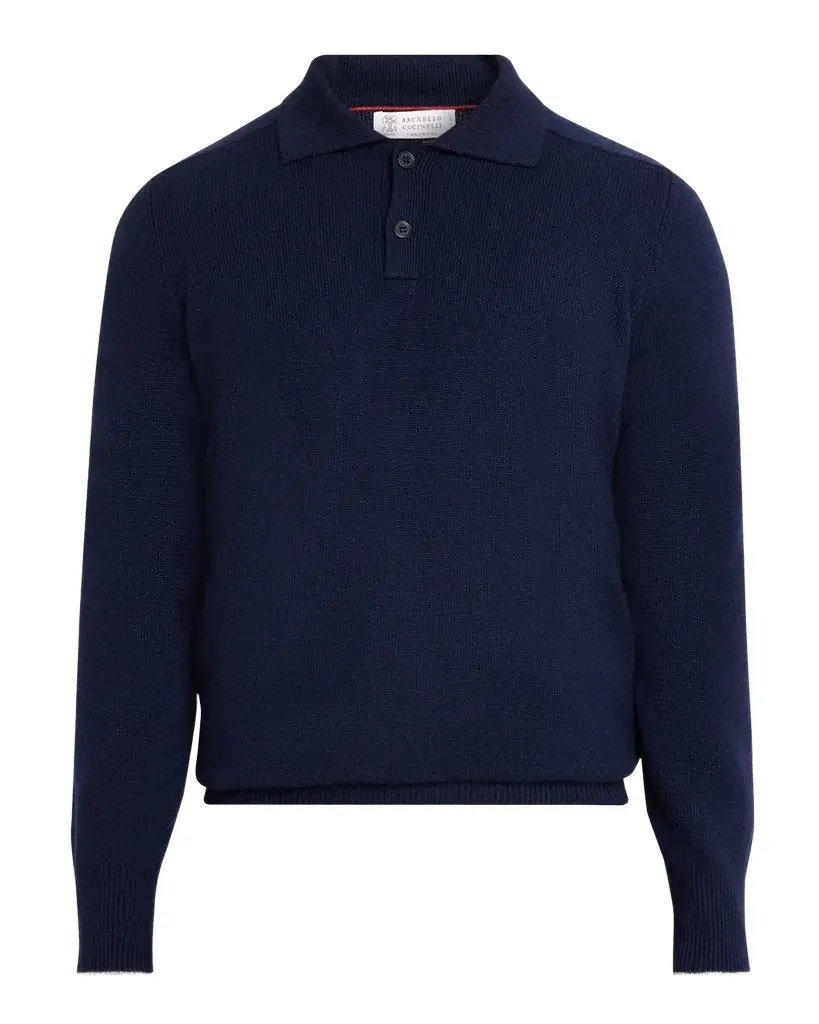 Men's Cashmere Knit Polo Sweater Men's Cashmere Knit Polo Sweater