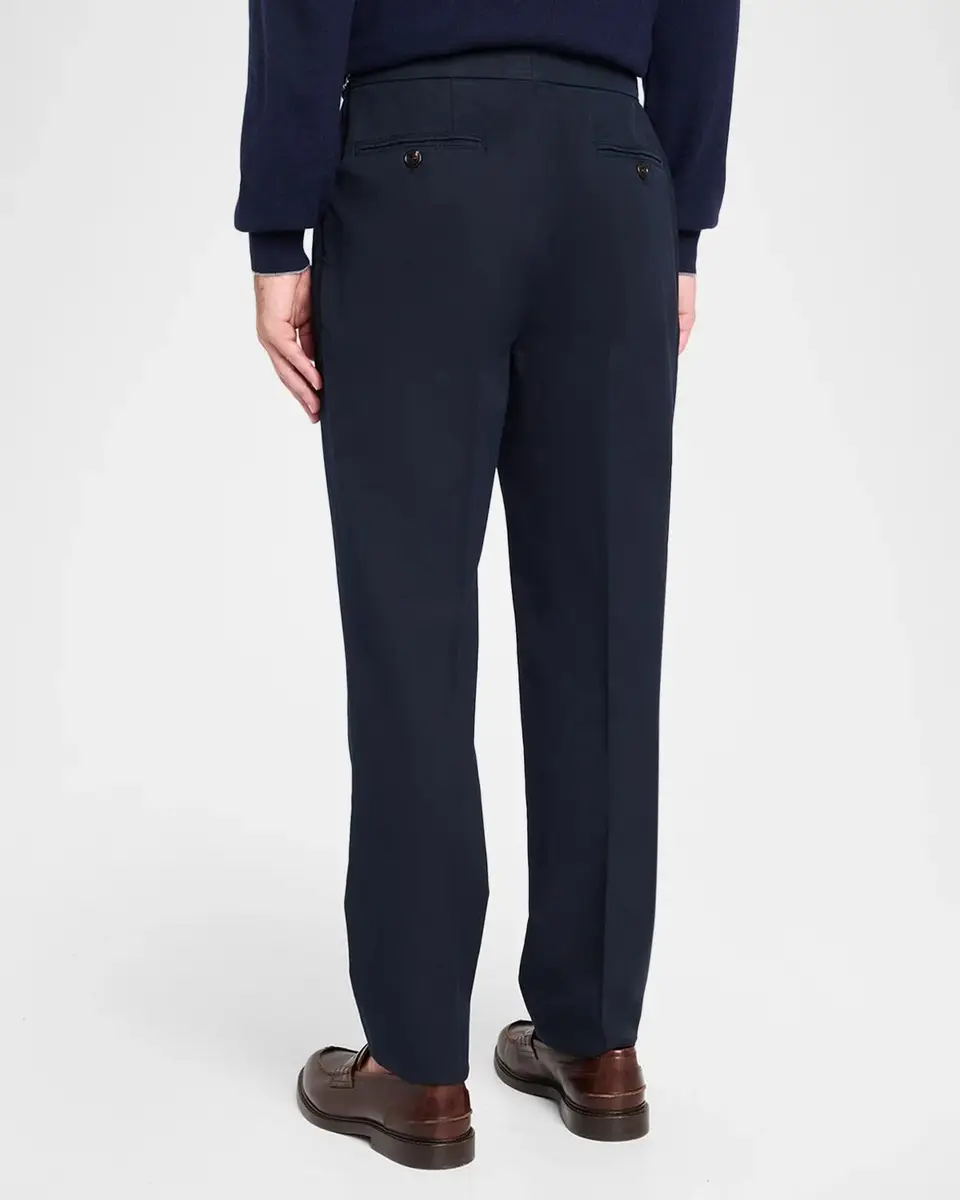 Brunello Cucinelli Men's Cotton Double-Pleated Trousers | Thumbnail 3