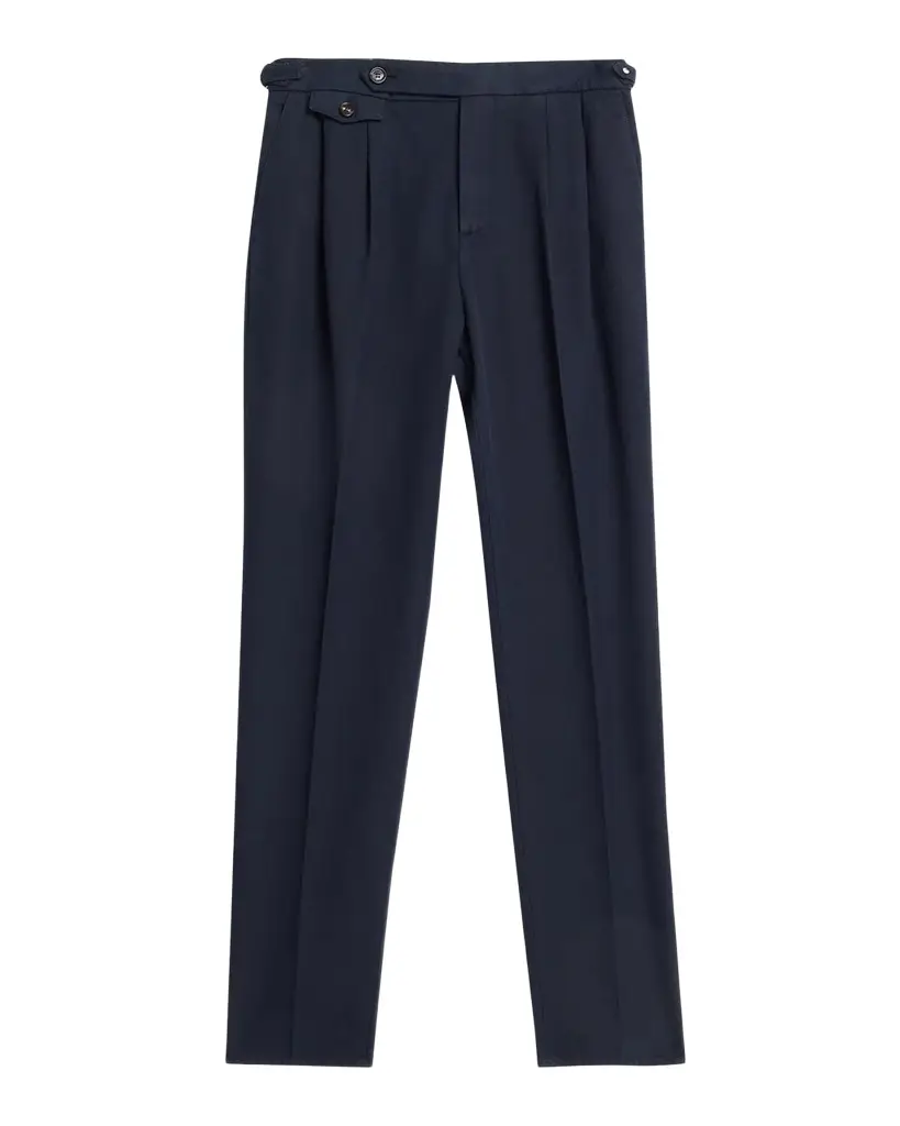 Brunello Cucinelli Men's Cotton Double-Pleated Trousers