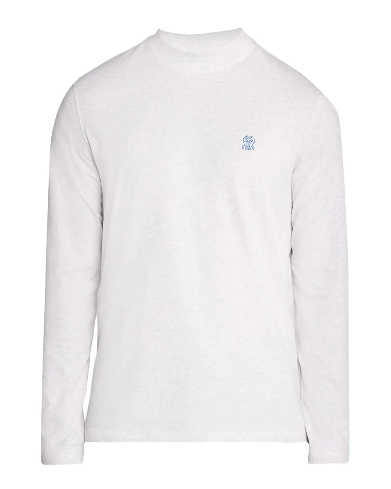 Brunello Cucinelli Men's Cotton Crest Mock Neck T-Shirt