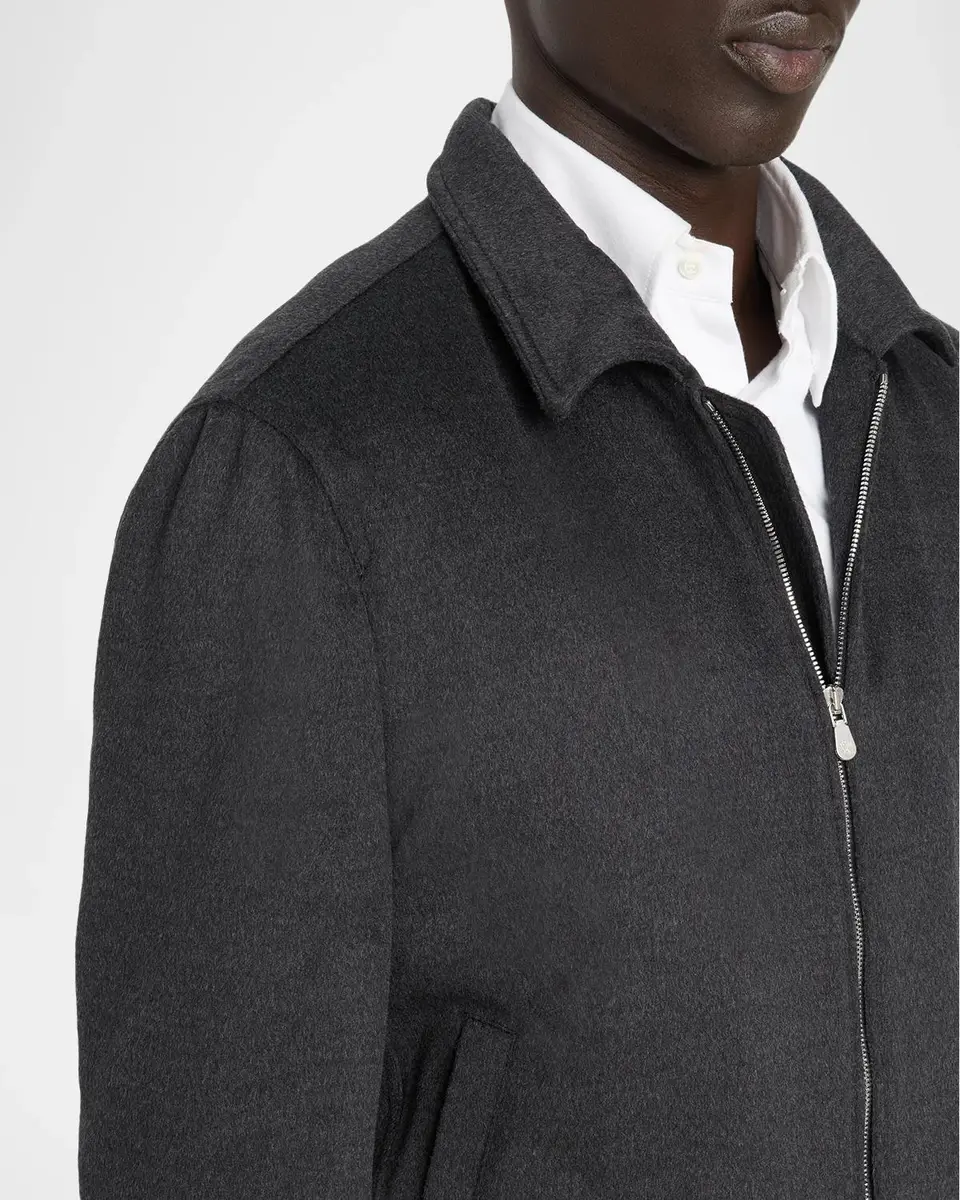 Brunello Cucinelli Men's Wool Water Resistant Full-Zip Blouson | Thumbnail 5