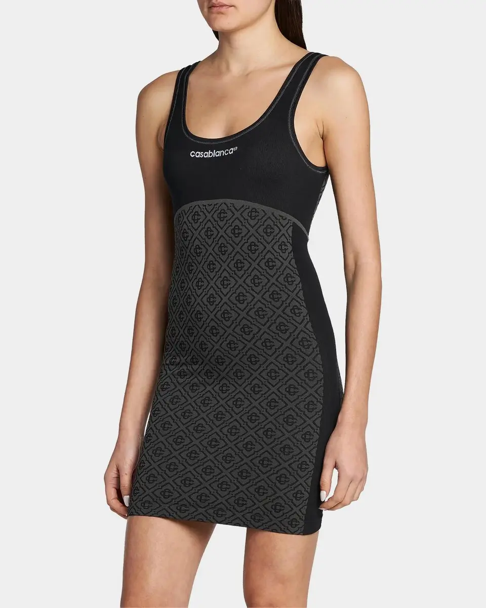 Casablanca Monogram Seamless Scoopneck Minidress | Thumbnail 4 Casablanca Monogram Seamless Scoopneck Minidress | Thumbnail 4