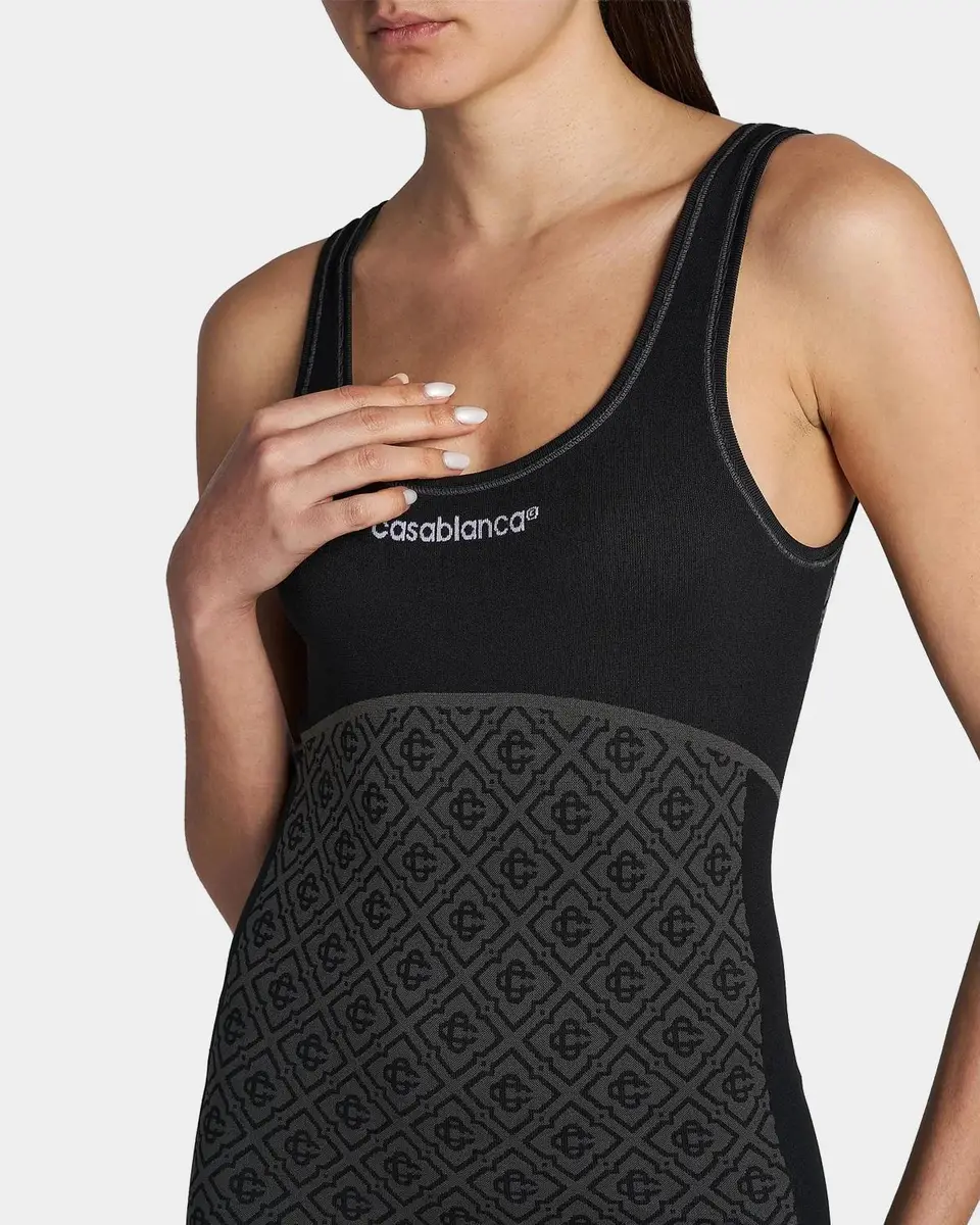 Casablanca Monogram Seamless Scoopneck Minidress | Thumbnail 5 Casablanca Monogram Seamless Scoopneck Minidress | Thumbnail 5