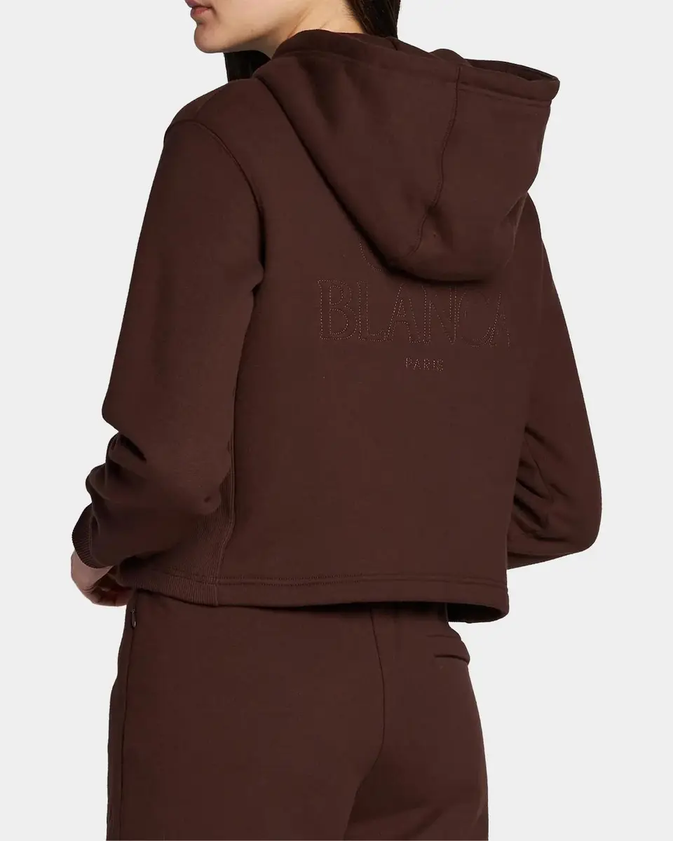 Casablanca Cotton-Cashmere Crop Hoodie | Thumbnail 3 Casablanca Cotton-Cashmere Crop Hoodie | Thumbnail 3
