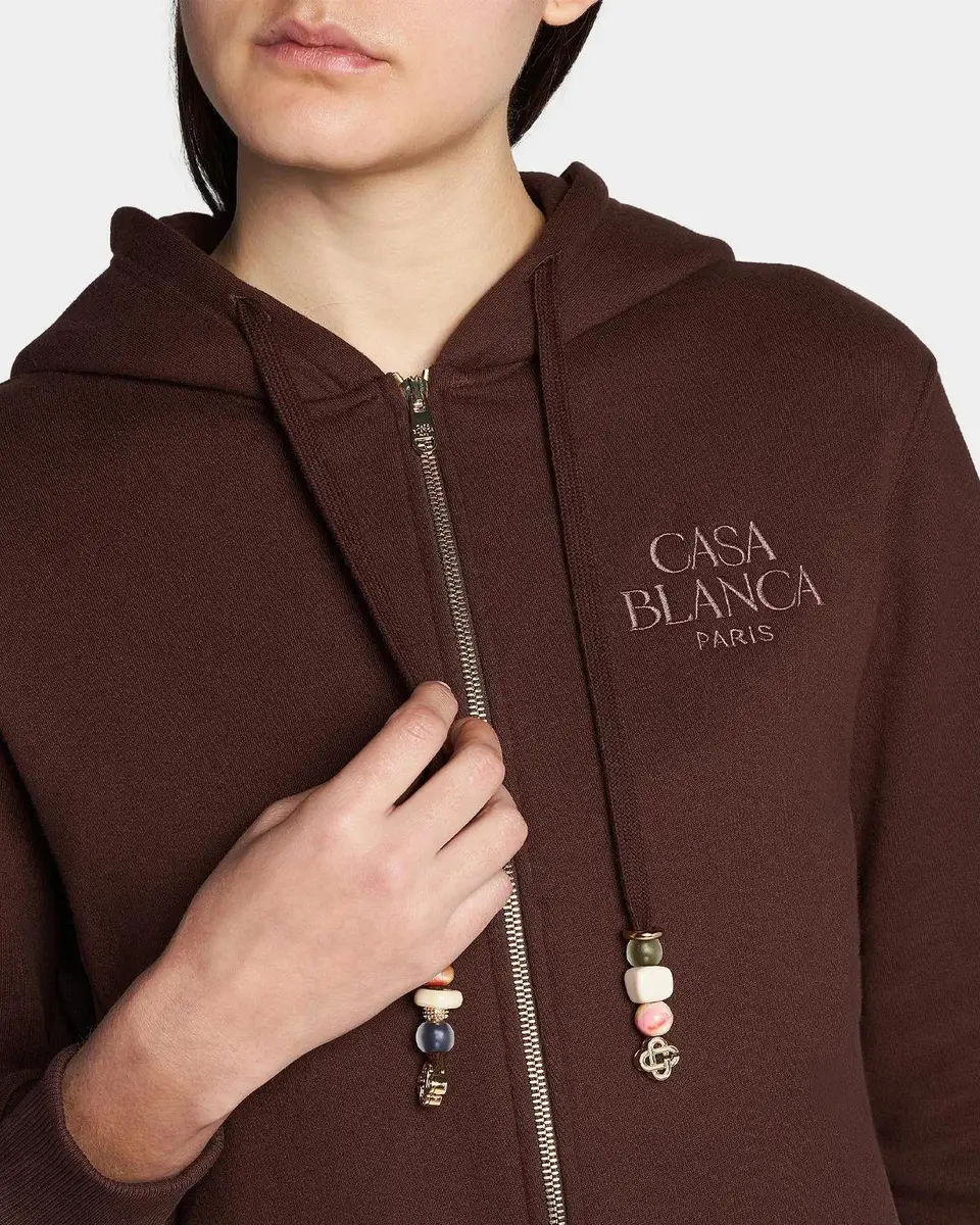 Casablanca Cotton-Cashmere Crop Hoodie | Thumbnail 5 Casablanca Cotton-Cashmere Crop Hoodie | Thumbnail 5