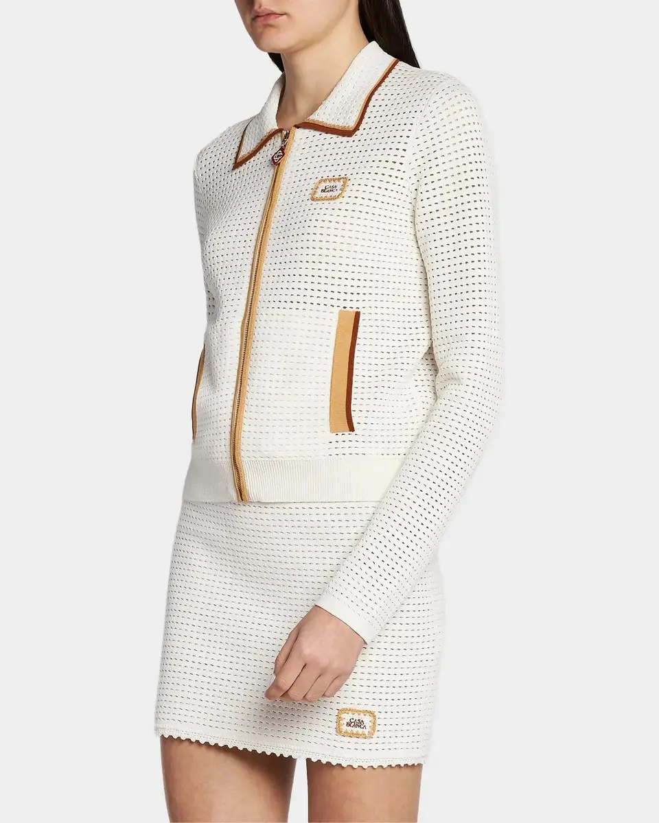Casablanca Tuck-Stitch Cotton Jacket | Thumbnail 4 Casablanca Tuck-Stitch Cotton Jacket | Thumbnail 4