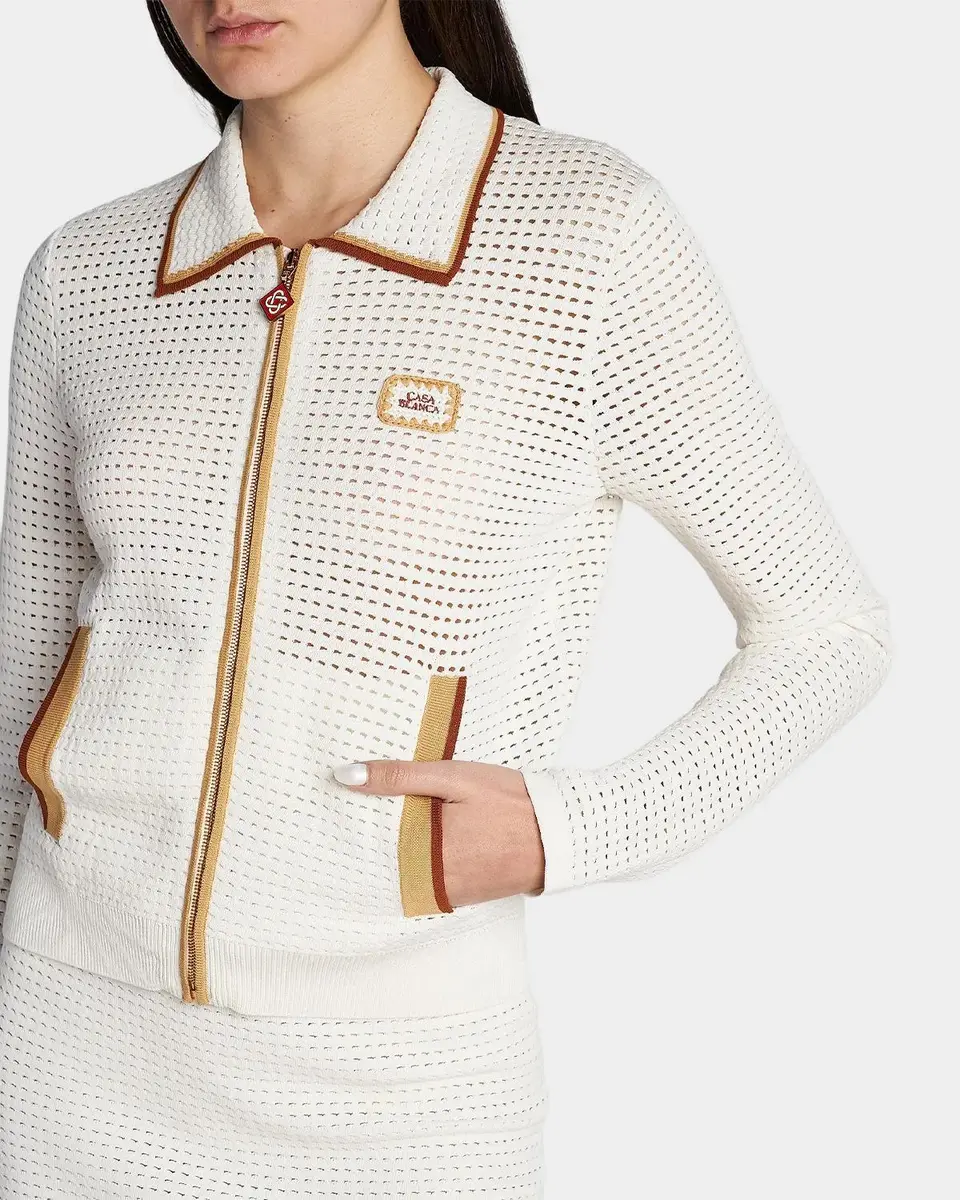 Casablanca Tuck-Stitch Cotton Jacket | Thumbnail 5 Casablanca Tuck-Stitch Cotton Jacket | Thumbnail 5