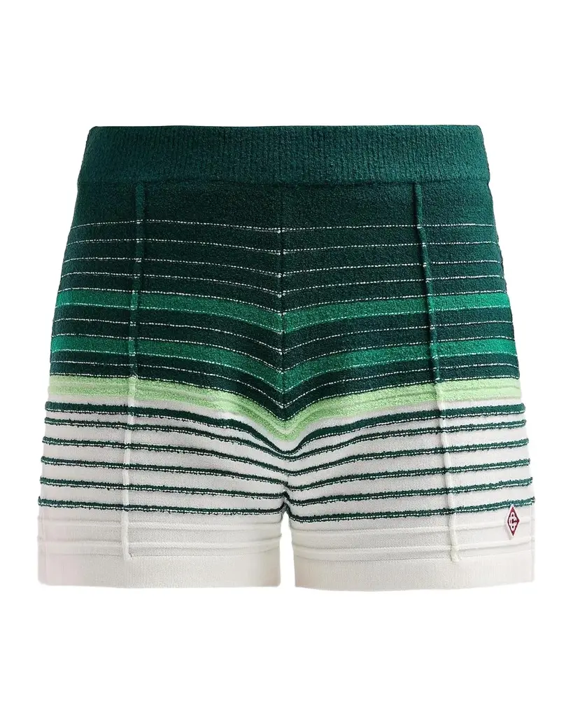 Casablanca Bouclé Striped Cotton-Blend Shorts
