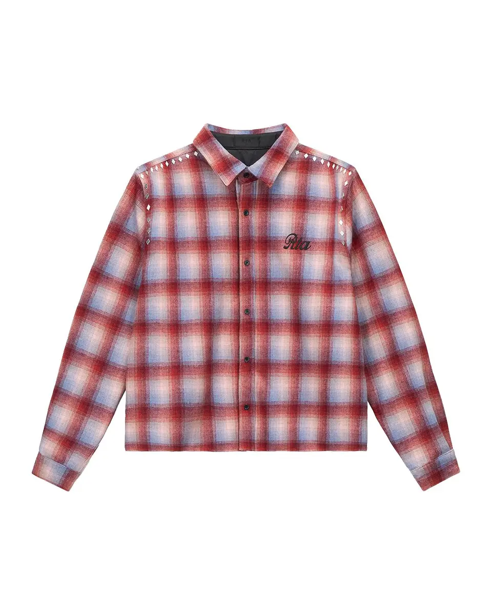 RTA Men's Curva Ultra Rynor Wool-Blend Button-Front Shirt | Thumbnail 3 RTA Men's Curva Ultra Rynor Wool-Blend Button-Front Shirt | Thumbnail 3