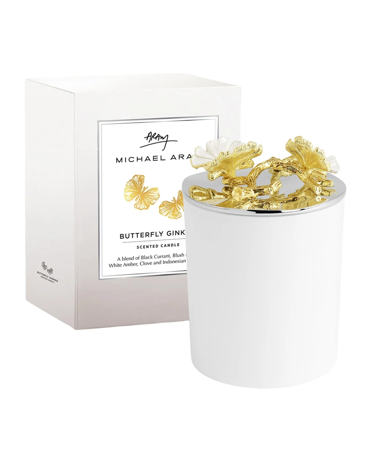 Michael Aram Butterfly Ginkgo Gold Single-Wick Scented Candle, 8 oz.