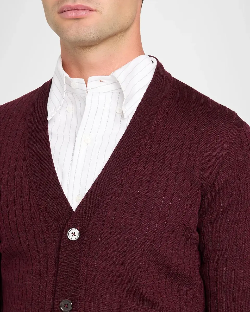 Thom Browne RWB Striped Merino Wool Cardigan | Thumbnail 5 Thom Browne RWB Striped Merino Wool Cardigan | Thumbnail 5