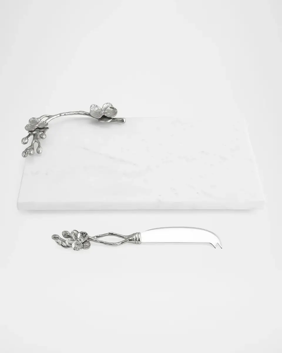 Michael Aram White Orchid 2-Piece Cheese Board & Knife Set | Thumbnail 4 Michael Aram White Orchid 2-Piece Cheese Board & Knife Set | Thumbnail 4