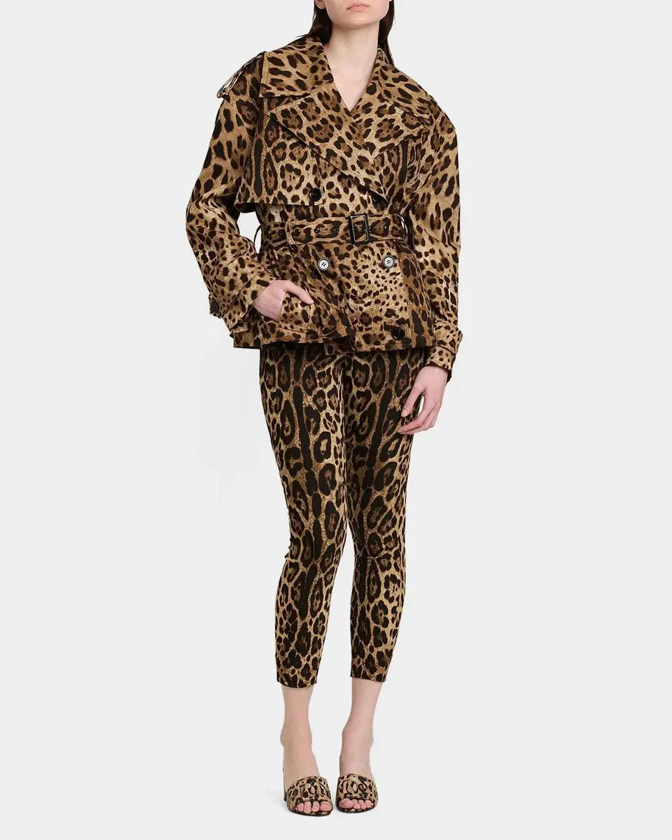 Dolce & Gabbana Leopard Print Crop Leggings | Thumbnail 2 Dolce & Gabbana Leopard Print Crop Leggings | Thumbnail 2