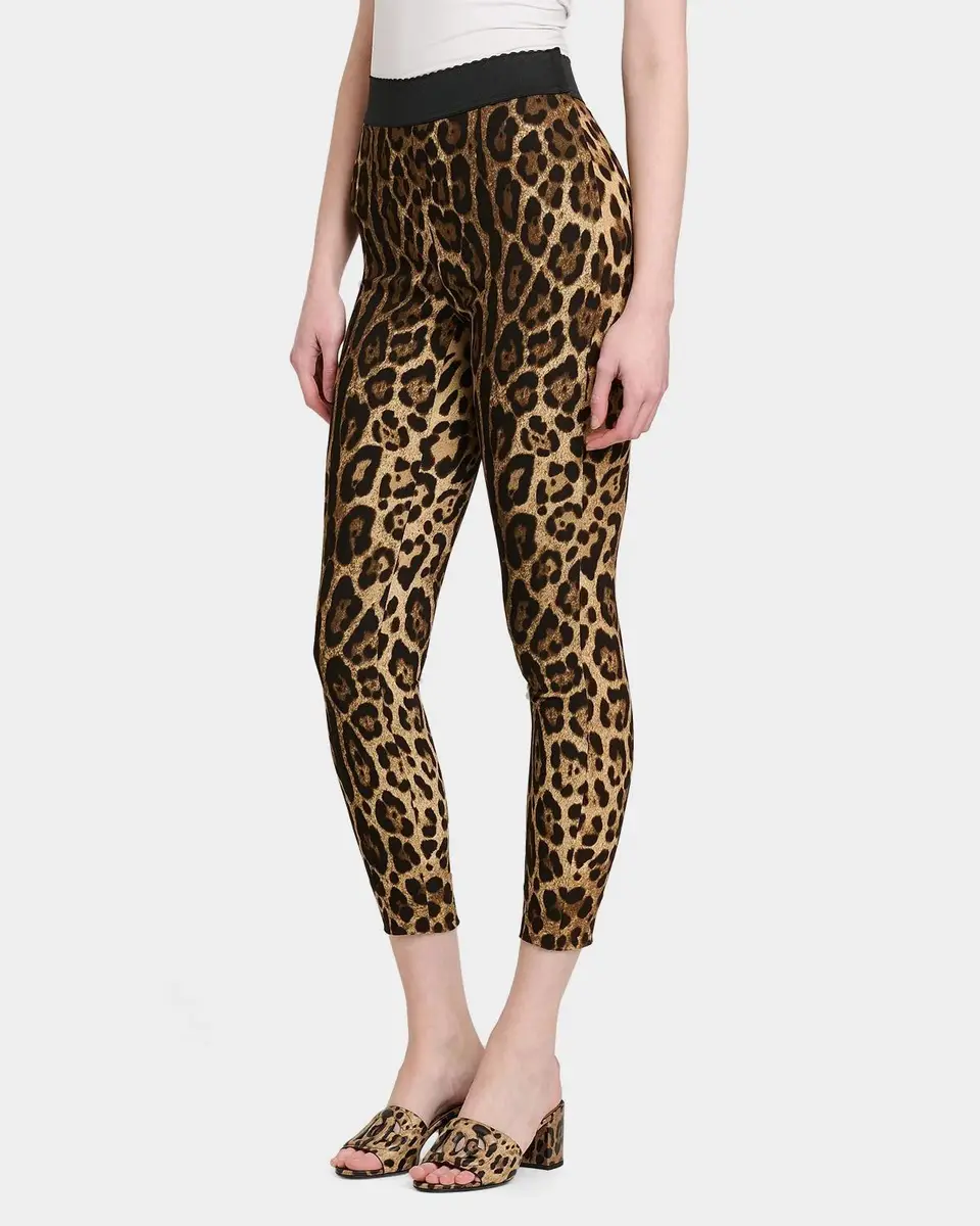 Dolce & Gabbana Leopard Print Crop Leggings | Thumbnail 5 Dolce & Gabbana Leopard Print Crop Leggings | Thumbnail 5