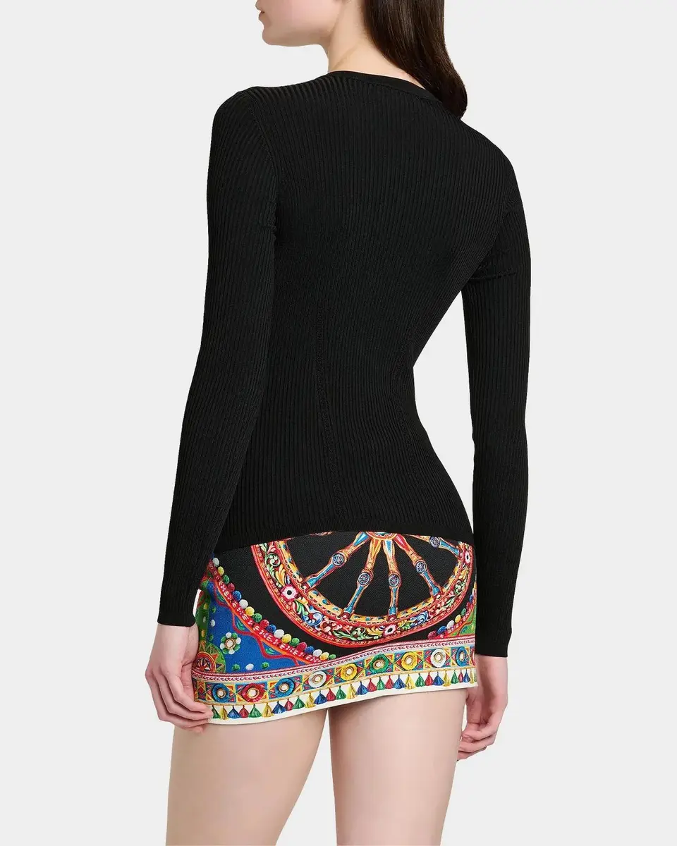 Dolce & Gabbana Molded Rib-Knit Cardigan | Thumbnail 3 Dolce & Gabbana Molded Rib-Knit Cardigan | Thumbnail 3