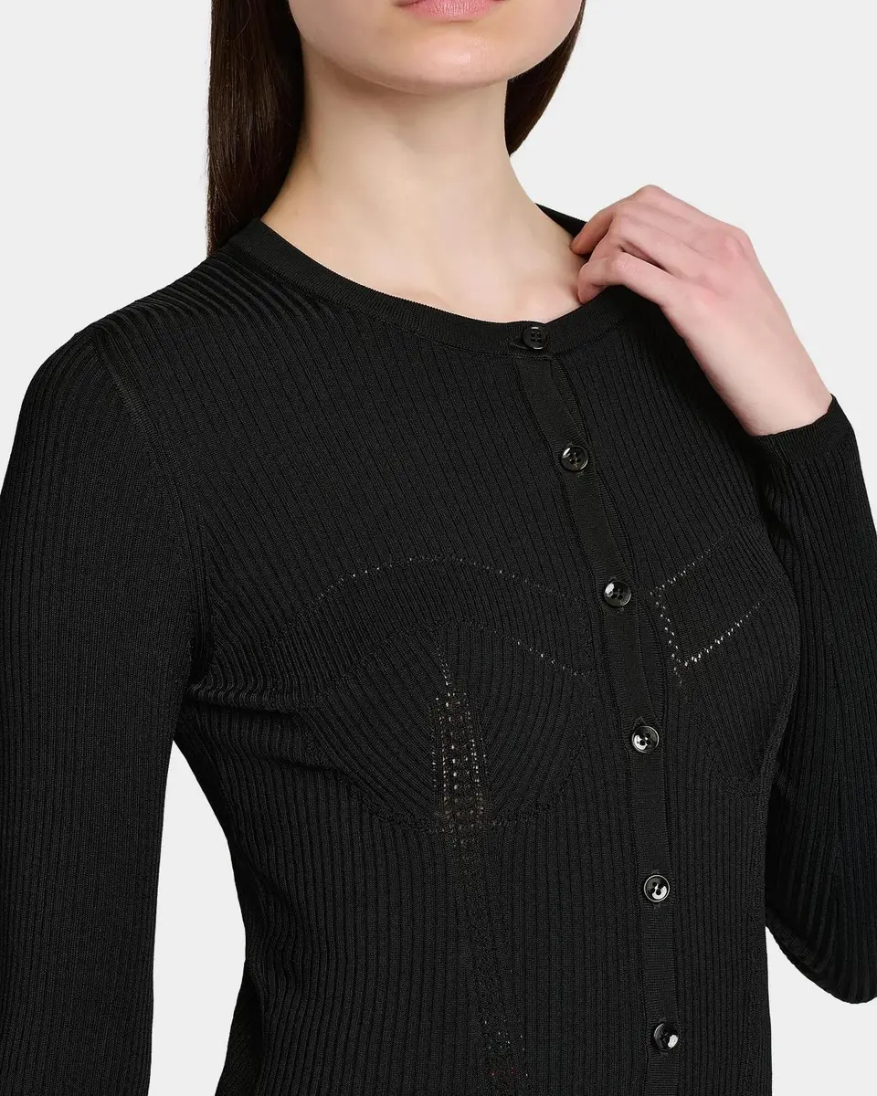 Dolce & Gabbana Molded Rib-Knit Cardigan | Thumbnail 5 Dolce & Gabbana Molded Rib-Knit Cardigan | Thumbnail 5