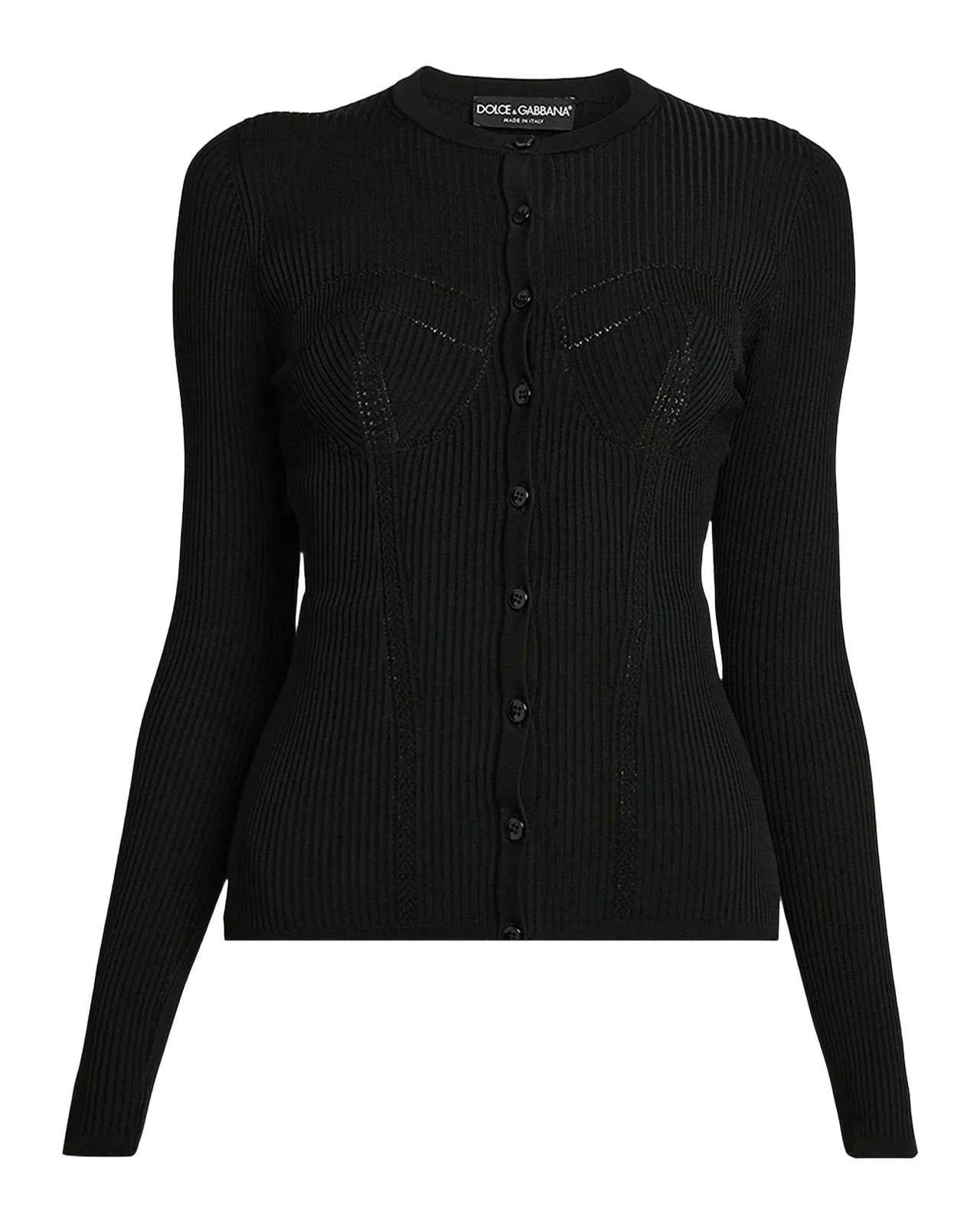 Dolce & Gabbana Molded Rib-Knit Cardigan