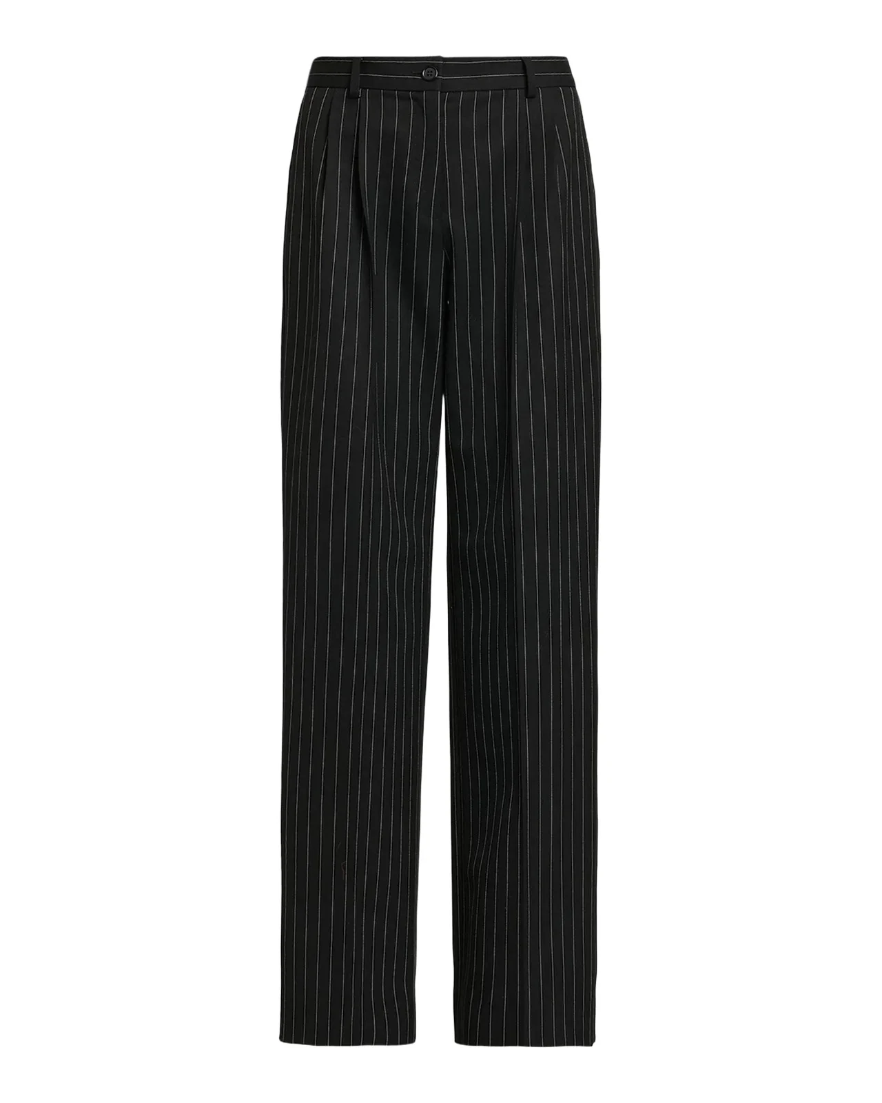 Pinstriped Virgin Wool-Cashmere Straight-Leg Pants Pinstriped Virgin Wool-Cashmere Straight-Leg Pants