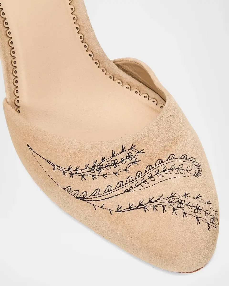 Cinq à Sept Mariana 80MM Embroidered Suede Pumps | Thumbnail 3 Cinq à Sept Mariana 80MM Embroidered Suede Pumps | Thumbnail 3