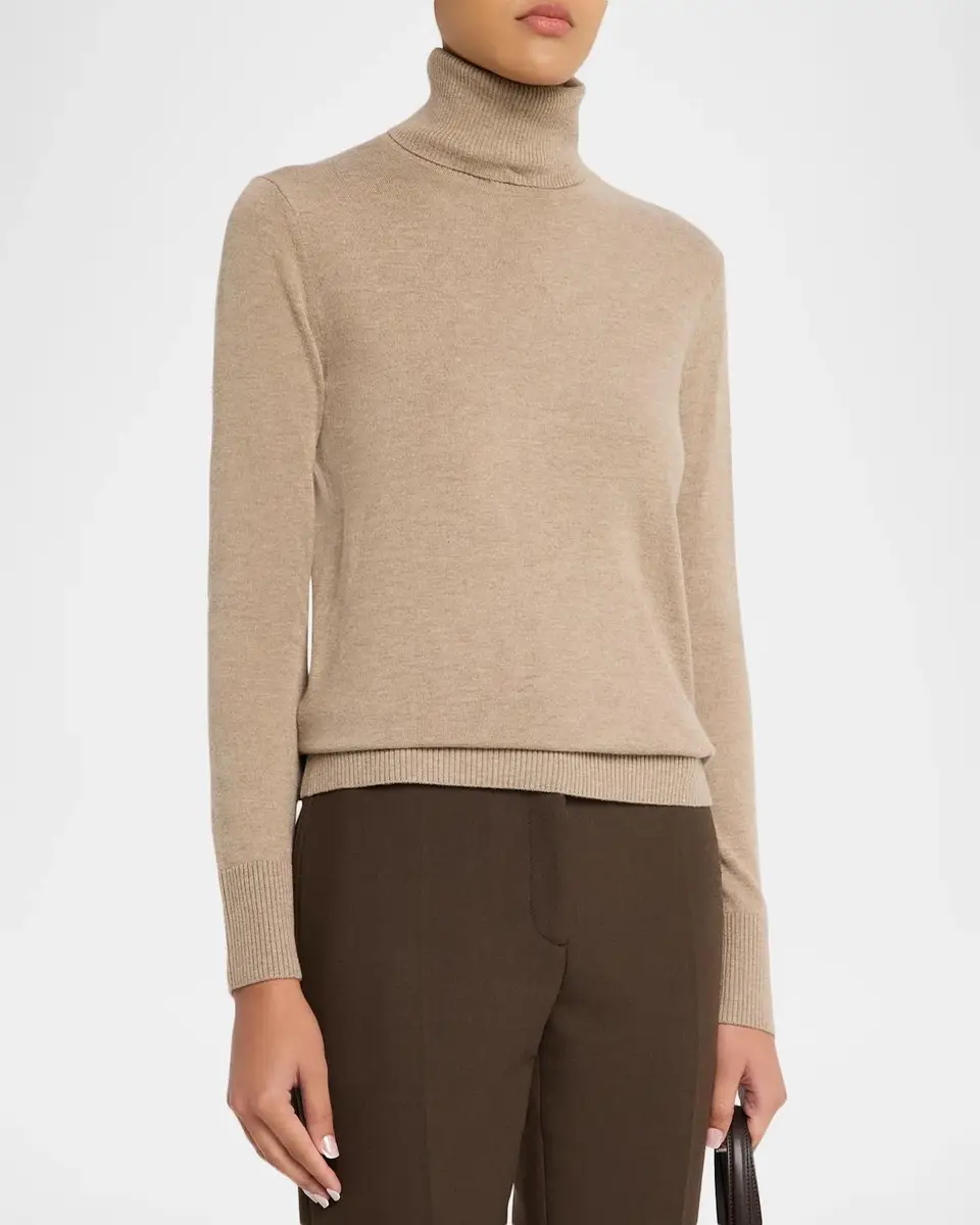 Max Mara Elbow-Patch Wool Turtleneck Sweater | Thumbnail 4 Max Mara Elbow-Patch Wool Turtleneck Sweater | Thumbnail 4