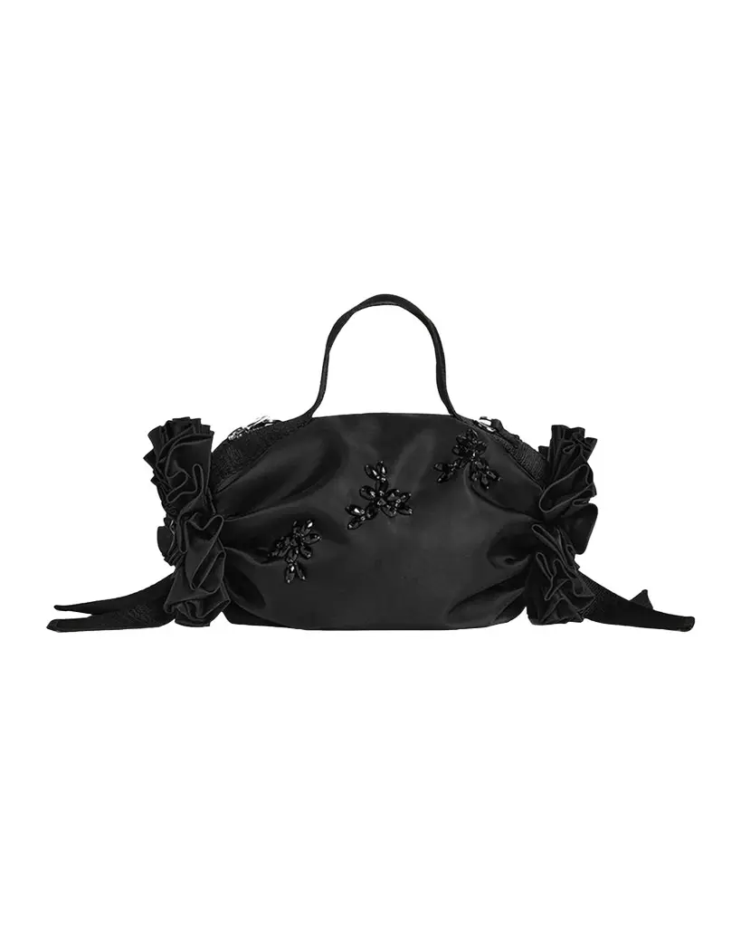 Simone Rocha Mini Embellished Double Ruffle Shoulder Bag