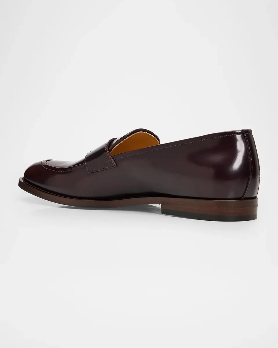 Brunello Cucinelli Men's Leather Penny Loafers | Thumbnail 4 Brunello Cucinelli Men's Leather Penny Loafers | Thumbnail 4