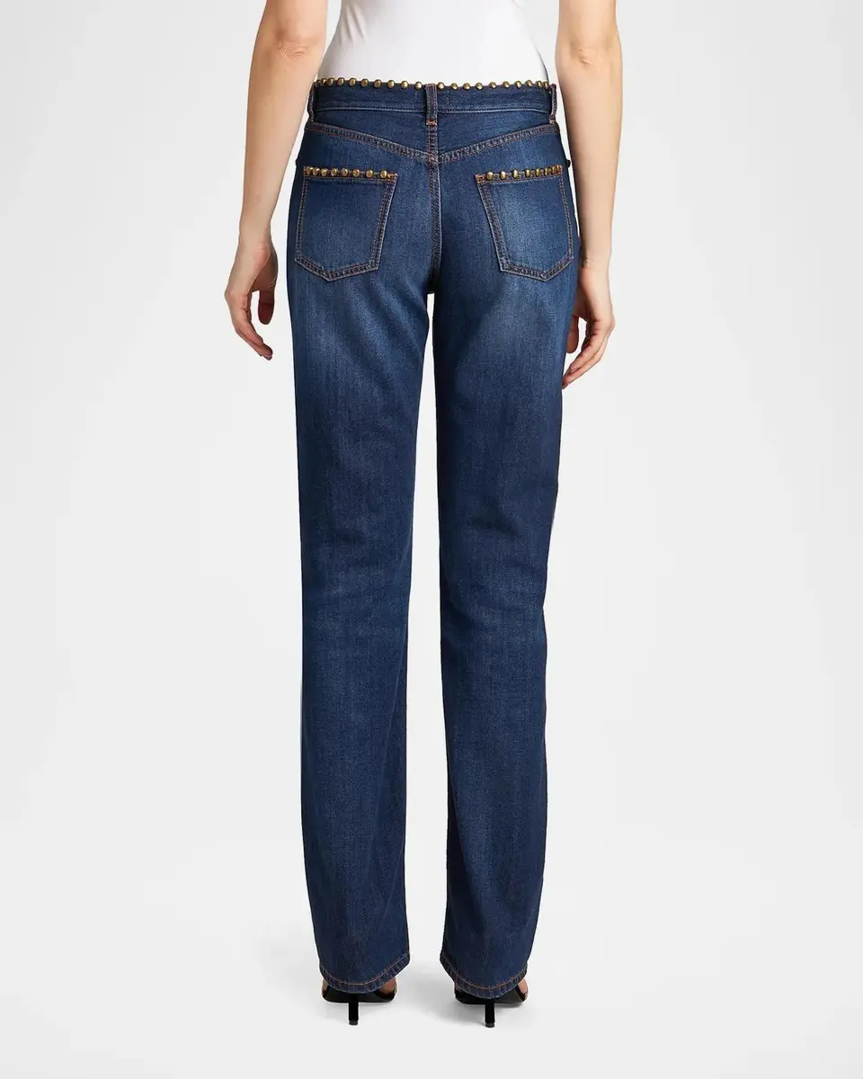 Etro Mid-Rise Studded Straight-Leg Jeans | Thumbnail 3 Etro Mid-Rise Studded Straight-Leg Jeans | Thumbnail 3
