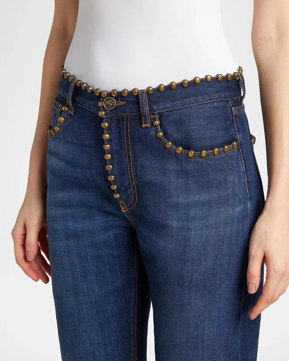 Etro Mid-Rise Studded Straight-Leg Jeans | Thumbnail 5 Etro Mid-Rise Studded Straight-Leg Jeans | Thumbnail 5