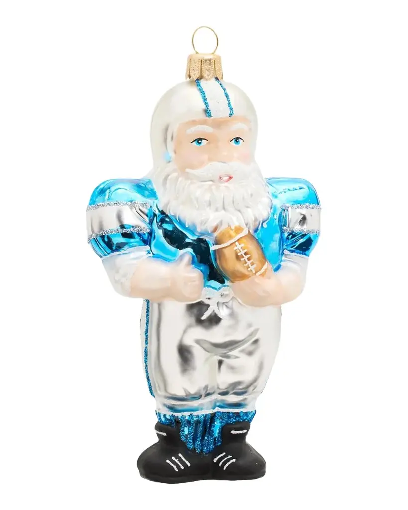 Football Santa Ornament