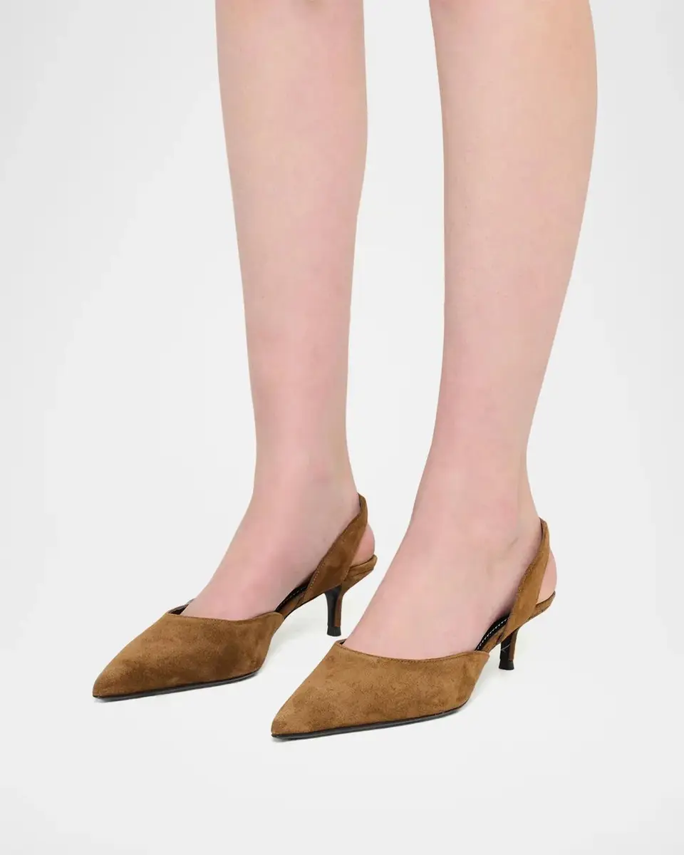 Staud 40mm Sebastian Suede Slingback Pumps | Thumbnail 2