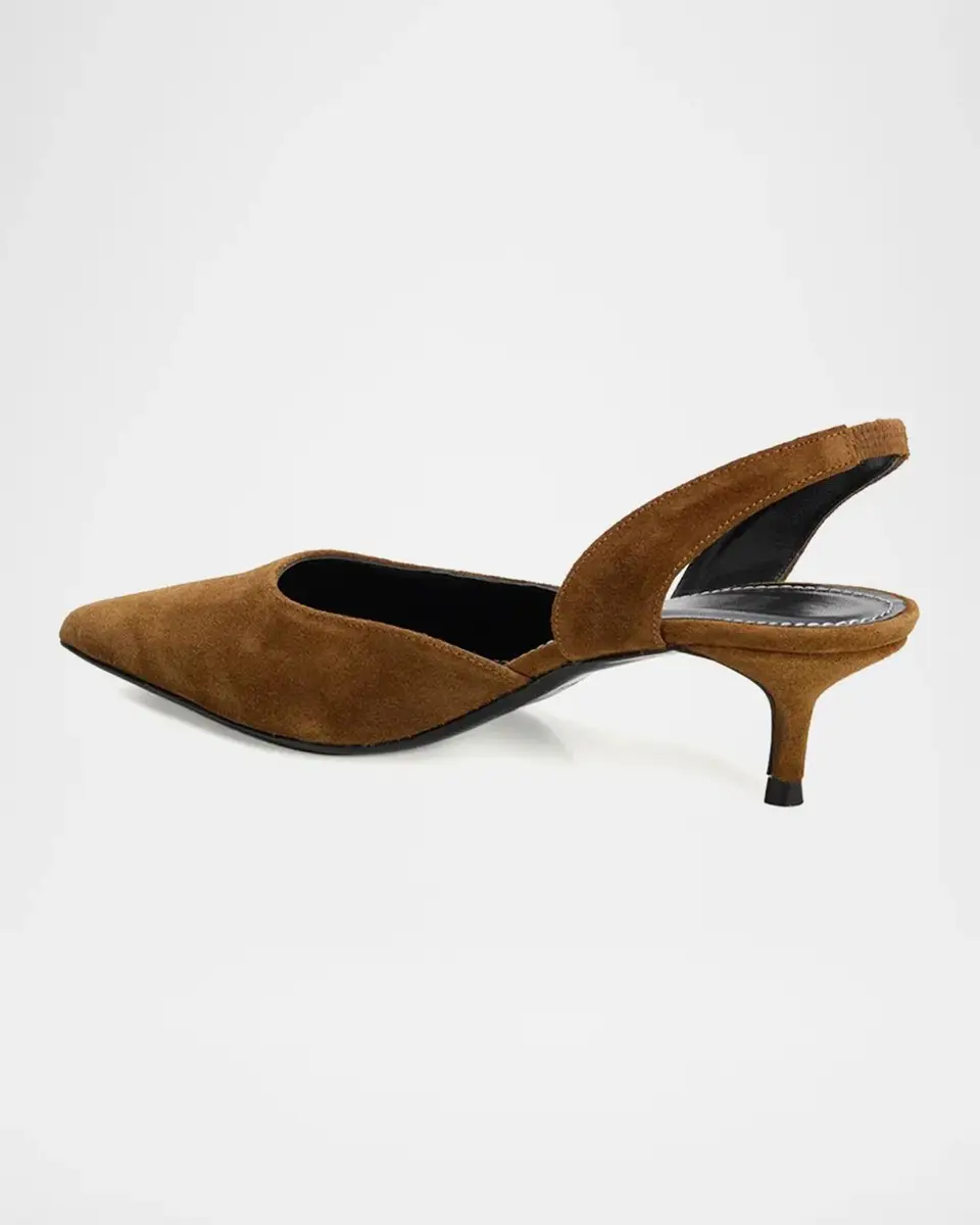 Staud 40mm Sebastian Suede Slingback Pumps | Thumbnail 4