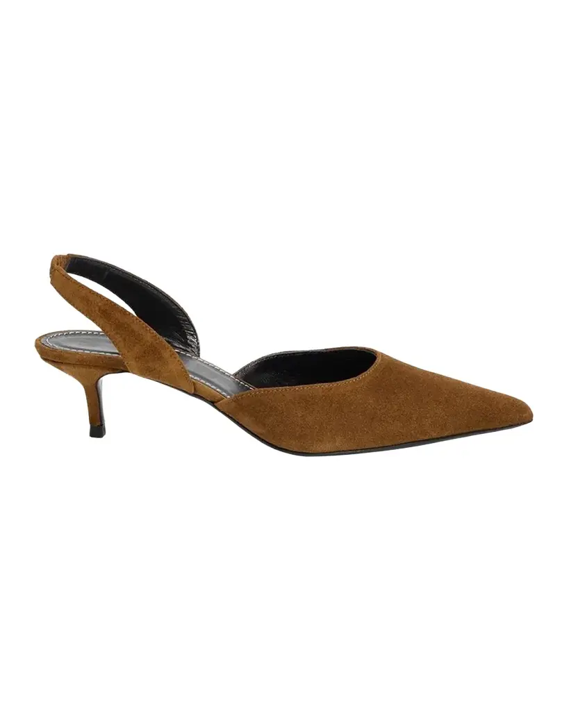 Staud 40mm Sebastian Suede Slingback Pumps