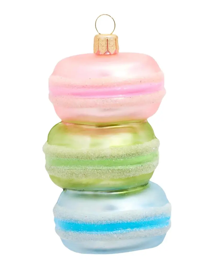 Stack of Macaron Glass Ornament