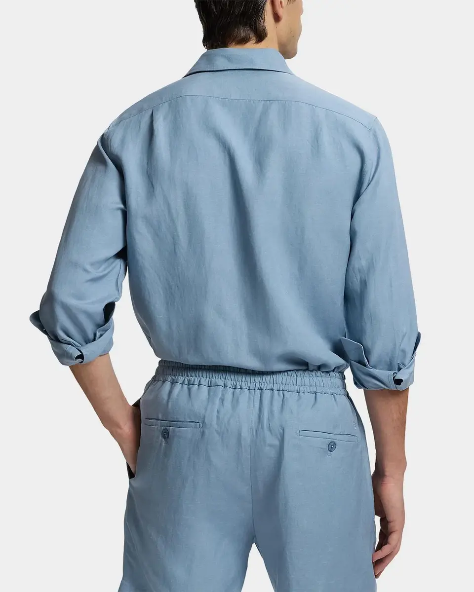Ralph Lauren Men's Silk-Linen Button-Front Shirt | Thumbnail 3 Ralph Lauren Men's Silk-Linen Button-Front Shirt | Thumbnail 3