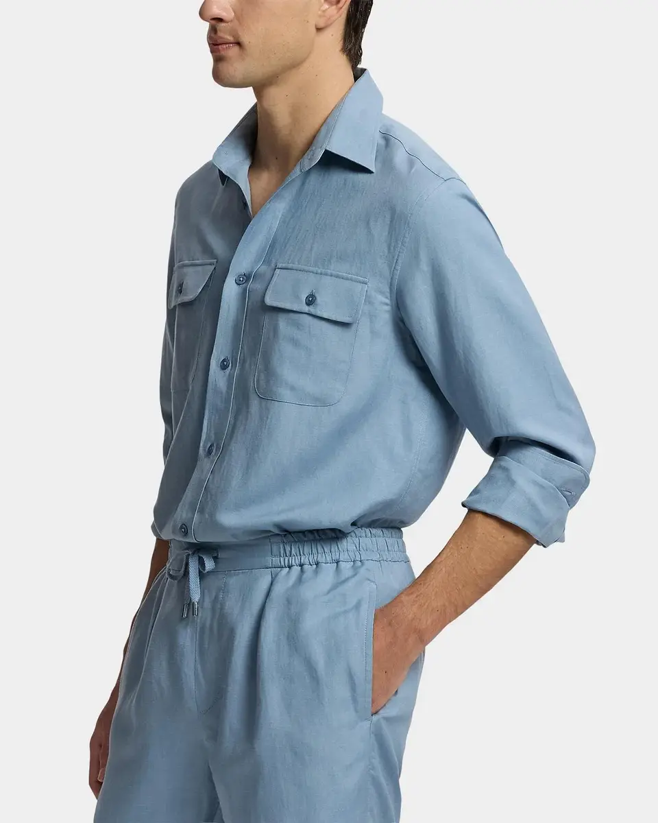 Ralph Lauren Men's Silk-Linen Button-Front Shirt | Thumbnail 6 Ralph Lauren Men's Silk-Linen Button-Front Shirt | Thumbnail 6