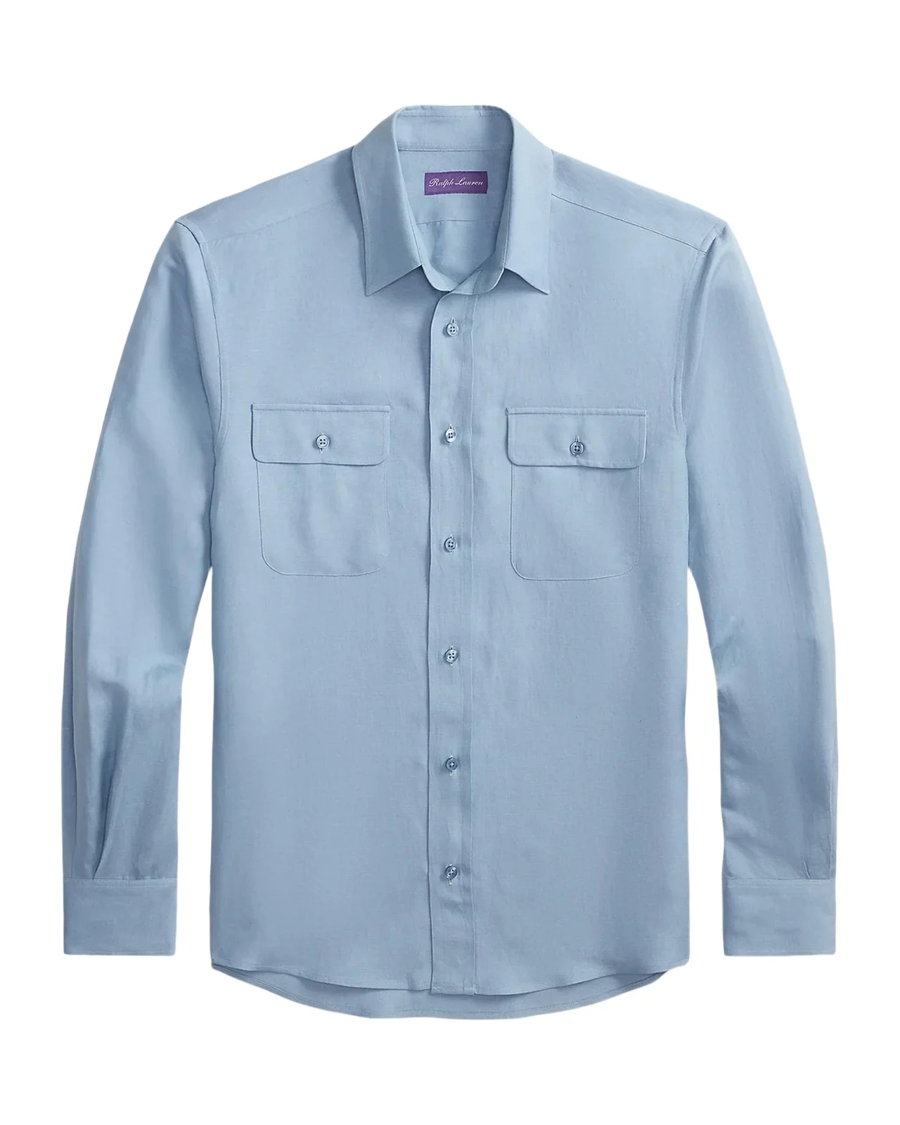 Ralph Lauren Purple Label Men's Silk-Linen Button-Front Shirt