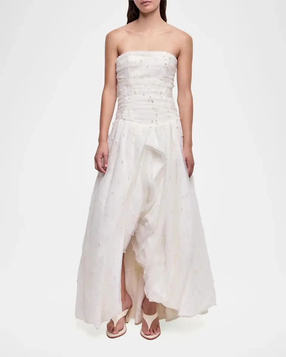 Aje Juniper Strapless Tulle Overlay Gown | Thumbnail 2 Aje Juniper Strapless Tulle Overlay Gown | Thumbnail 2