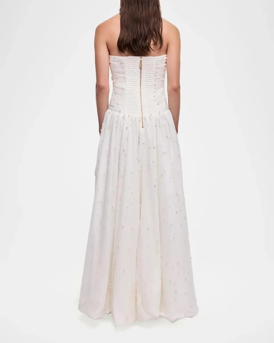 Aje Juniper Strapless Tulle Overlay Gown | Thumbnail 3 Aje Juniper Strapless Tulle Overlay Gown | Thumbnail 3