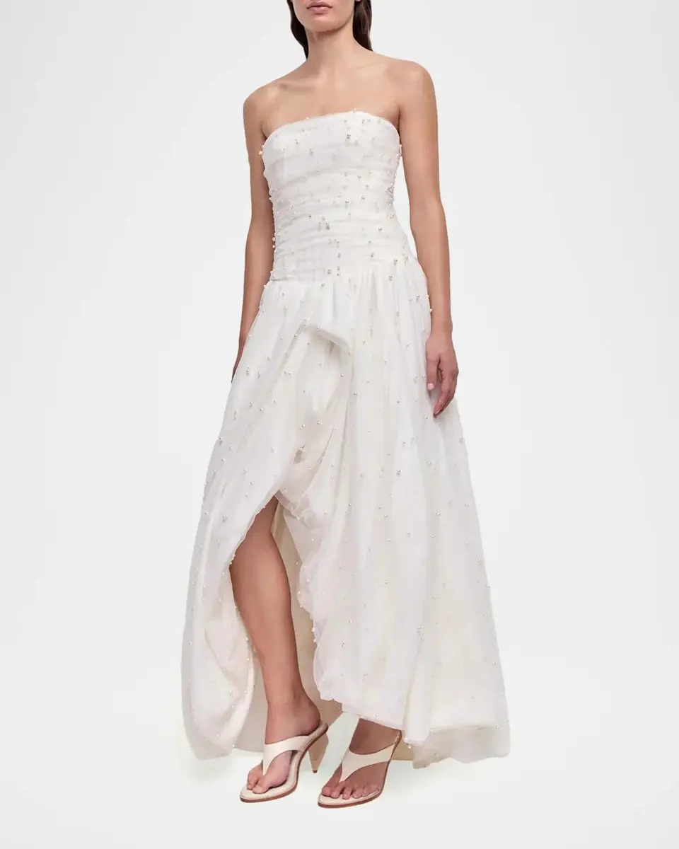 Aje Juniper Strapless Tulle Overlay Gown | Thumbnail 4 Aje Juniper Strapless Tulle Overlay Gown | Thumbnail 4