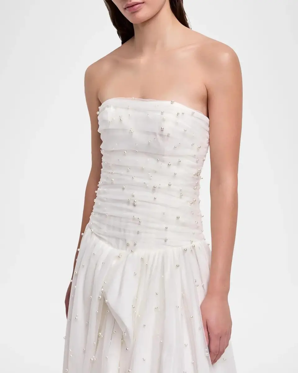 Aje Juniper Strapless Tulle Overlay Gown | Thumbnail 5 Aje Juniper Strapless Tulle Overlay Gown | Thumbnail 5