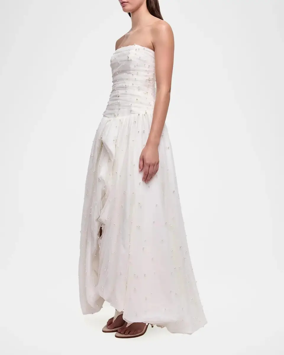 Aje Juniper Strapless Tulle Overlay Gown | Thumbnail 6 Aje Juniper Strapless Tulle Overlay Gown | Thumbnail 6